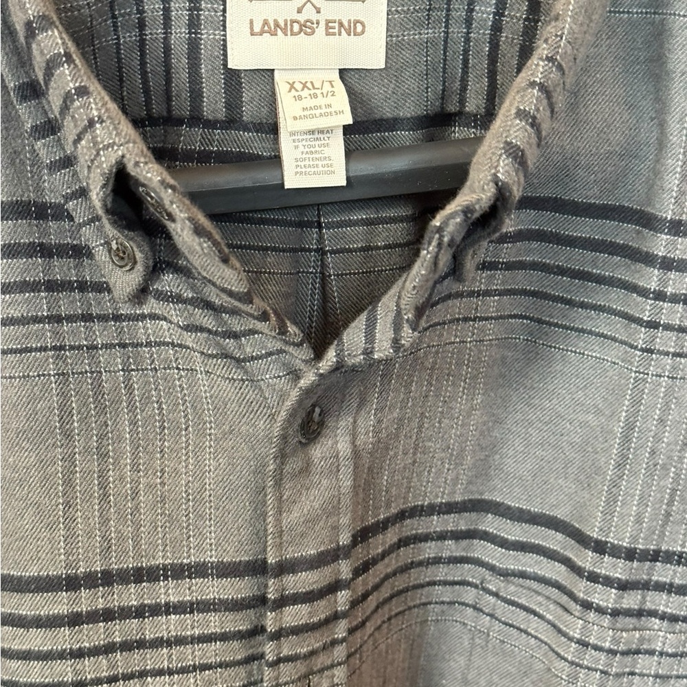 Blake Shelton X Lands’ End Plaid Flannel Button-Down Shirts XXLT Lot 2 - Picture 9 of 15